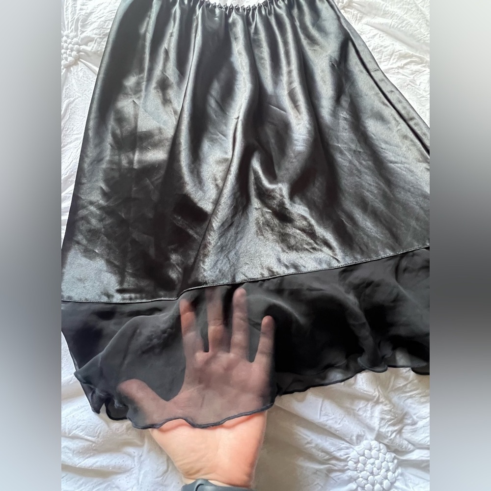Vintage Black Slip Skirt